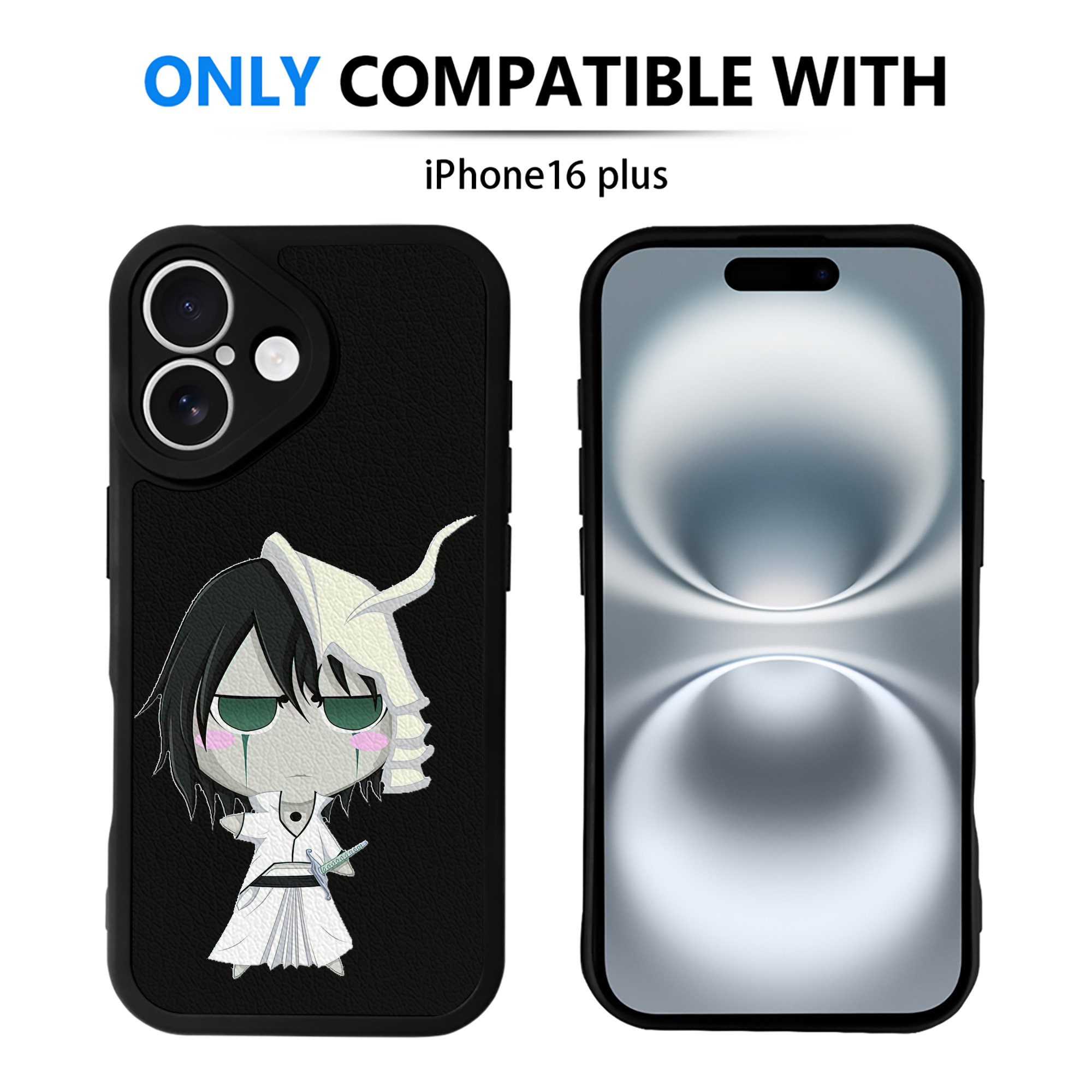 （画像用） ブリーチ ウルキオラ·シファー BLEACH Ulquiorra cifer 【iPhone 16シリーズ対応】シリコンスマホケース（レザー調） 材質：シリコン